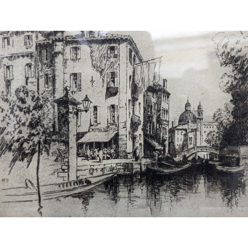 426 - ANDREW FAIRBURN AFFLECK (Scottish 1874-1935), Venetian scene, etching, pencil signed lower right, 19... 