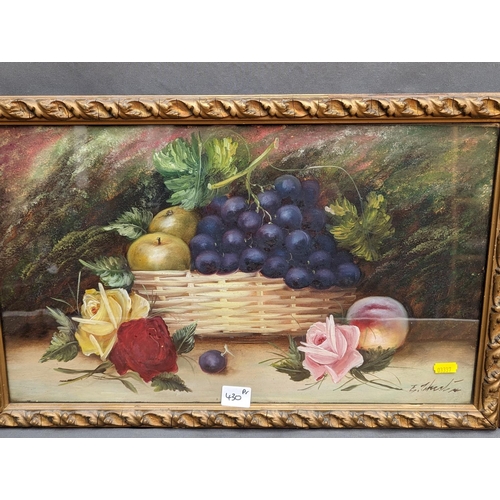 430 - EVELYN CHESTER (British 1875-1929), a pair of still life oil paintings, signed lower right, 29cm x 4... 