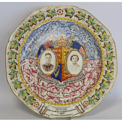 311 - Two Paragon commemorative plates for the visit of King George VI and Queen Elizabeth to Canada and t... 