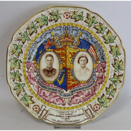 311 - Two Paragon commemorative plates for the visit of King George VI and Queen Elizabeth to Canada and t... 