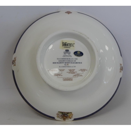 312 - Large Paragon commemorative bone china loving cup for the Golden Jubilee 2002, limited edition no. 2... 