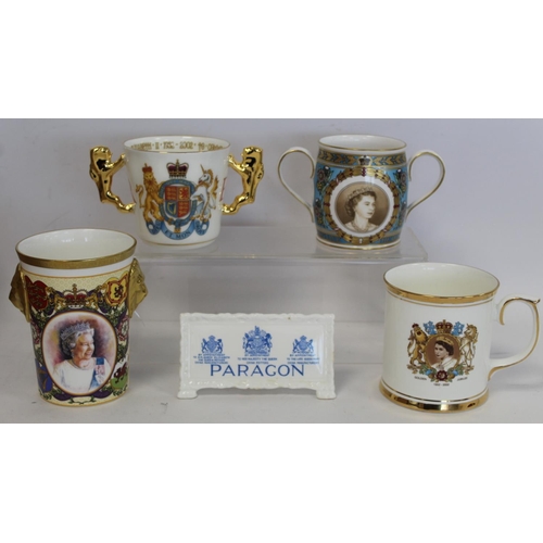 312 - Large Paragon commemorative bone china loving cup for the Golden Jubilee 2002, limited edition no. 2... 