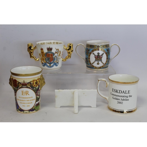 312 - Large Paragon commemorative bone china loving cup for the Golden Jubilee 2002, limited edition no. 2... 