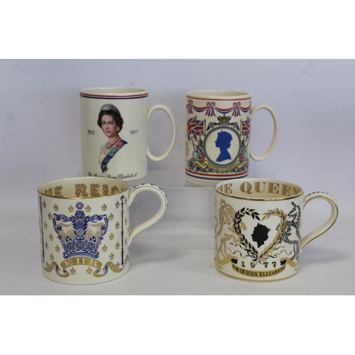 313 - Four Wedgwood commemorative mugs for the Queen's Silver Jubilee 1977 including two designed by Richa... 