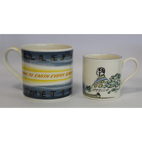 314 - Wedgwood Halley's Comet pint mug designed by Richard Guyatt, limited edition no. 1341/2000, boxed; a... 