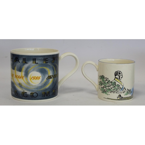 314 - Wedgwood Halley's Comet pint mug designed by Richard Guyatt, limited edition no. 1341/2000, boxed; a... 