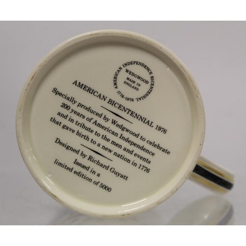 320 - Wedgwood commemorative one pint mug for the American Bicentennial of Independence, designed by Richa... 