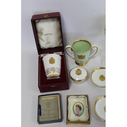 321 - Eleven items of commemorative ware for the Coronation of Queen Elizabeth II 1953 comprising various ... 