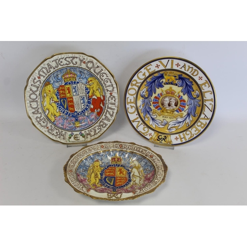 324 - Shelley and Paragon commemorative plates for the Coronation of George VI and Elizabeth 1937, 26.5cm ... 