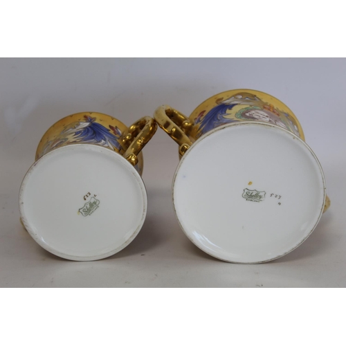 325 - Two Shelley commemorative twin handled loving cups for the Coronation of George VI and Queen Elizabe... 