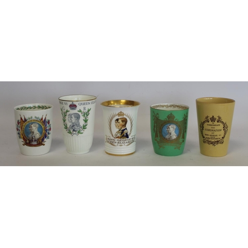 326 - Minton limited edition commemorative beaker for the Coronation of George VI and Queen Elizabeth 1937... 