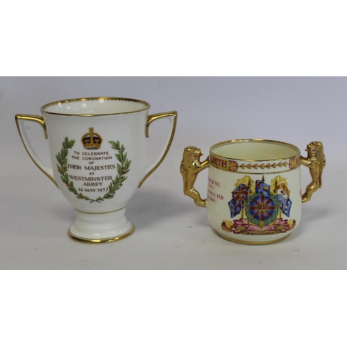 328 - Six pieces of commemorative china for the Coronation of King George VI and Queen Elizabeth 1937, com... 