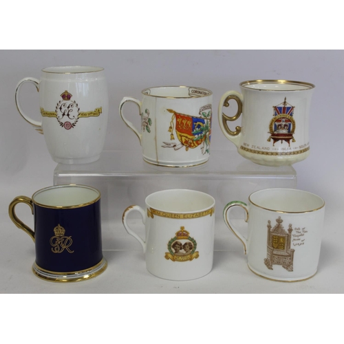 331 - Fourteen various commemorative mugs and loving cups for the Coronation of King George VI and Queen E... 