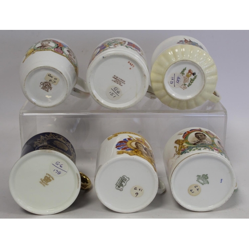 331 - Fourteen various commemorative mugs and loving cups for the Coronation of King George VI and Queen E... 