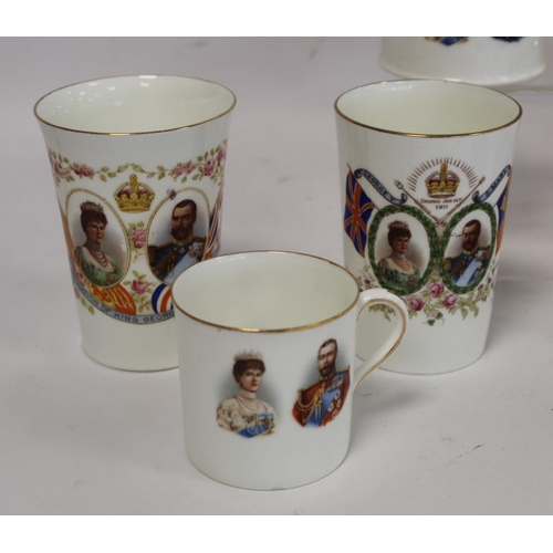 333 - Royal Doulton commemorative twin handled loving cup for the death of King George V 1936, 12 cm high ... 