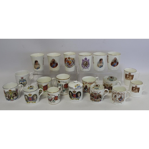 334 - Nineteen items of commemorative ware for King George V and Queen Mary's Coronation 1911 and Silver J... 