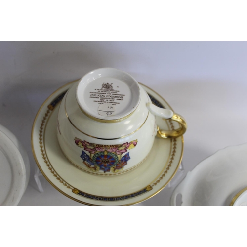 336 - Large Paragon commemorative breakfast cup and saucer for the Coronation of Edward VIII 1937 and eigh... 