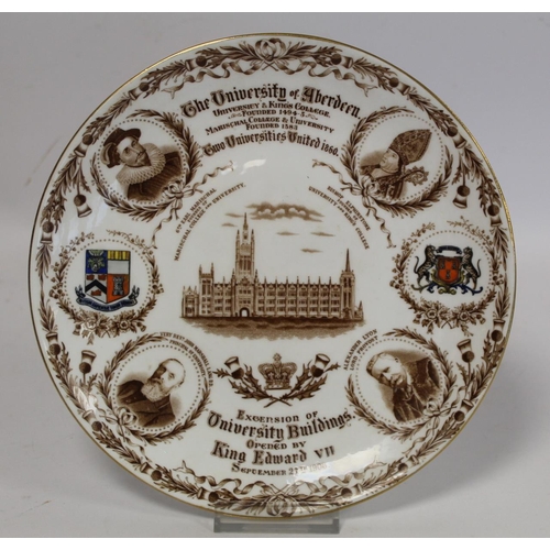 339 - Paragon China commemorative plate for the University of Aberdeen extension of University buildings o... 