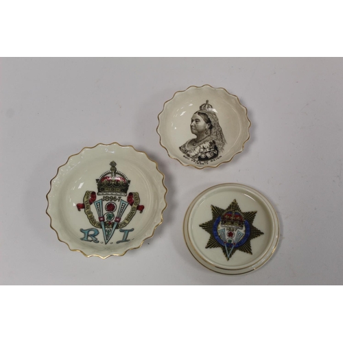 342 - Nine pieces of commemorative Goss china for the Jubilees of Queen Victoria 1887 and 1896/7; also a s... 