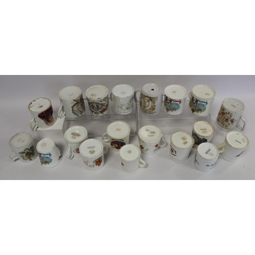 345 - Collection of eighteen commemorative mugs for the Jubilees of Queen Victoria 1887 and 1897; also ano... 