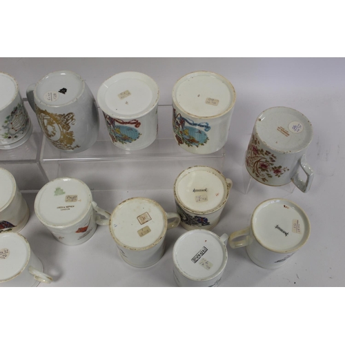 345 - Collection of eighteen commemorative mugs for the Jubilees of Queen Victoria 1887 and 1897; also ano... 