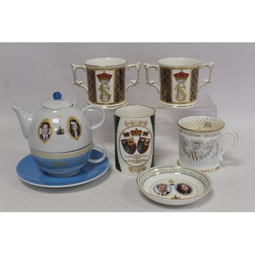 349 - Two Royal Crown Derby commemorative loving cups for the Royal Wedding of Prince Edward to Sophie Rhy... 