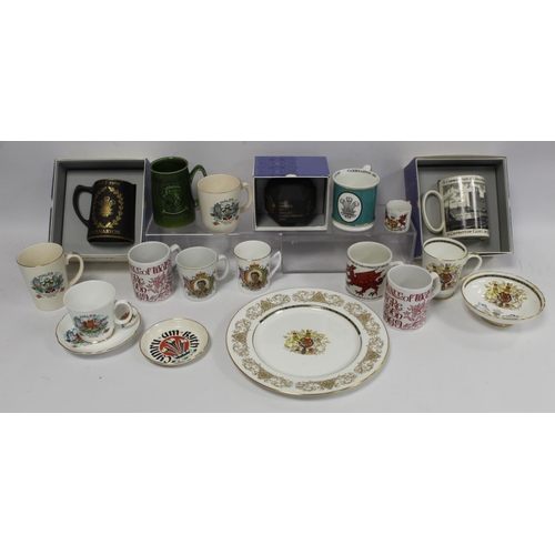 350 - Collection of various items commemorating the Investiture of Prince Charles at Caernarvon Castle, Ju... 