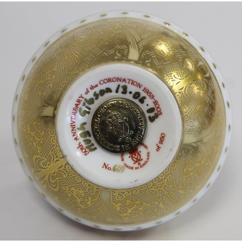 355 - Royal Crown Derby commemorative orb paperweight, limited edition no. 689/950, commissioned by Govier... 