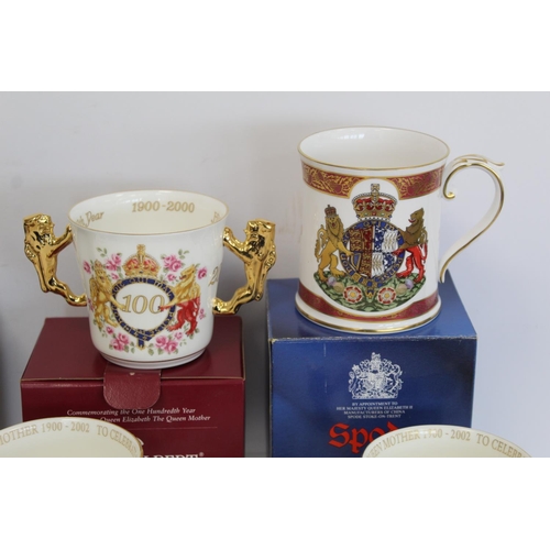 356 - Collection of items commemorating Queen Elizabeth the Queen Mother's 80th, 85th and 100th birthdays ... 