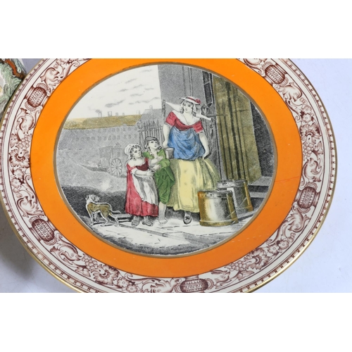 120 - Masons 1760-1878 jug, two Adams Cries of London plates, and a Doulton Burslem Alma plate.  (4)