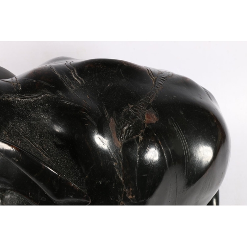 152 - Ebony elephant model, 34cm high.