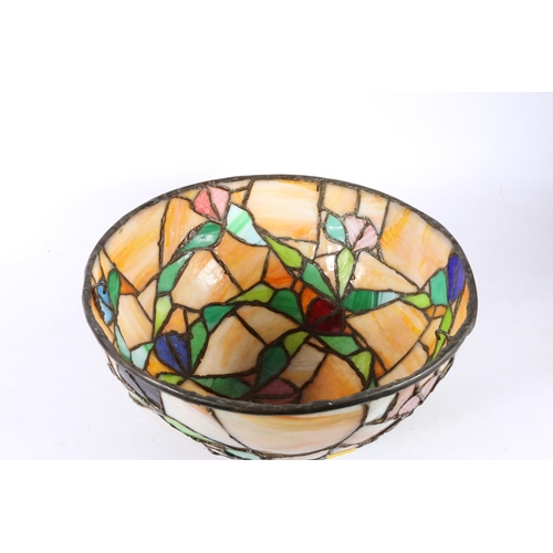 88 - Tiffany style leaded glass ceiling shade, 32cm diameter.