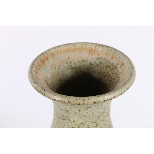 90 - Studio Pottery vase decorated with mottled glaze, 25cm high.