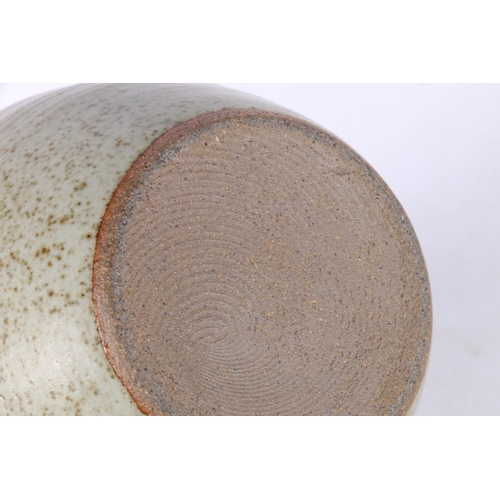 90 - Studio Pottery vase decorated with mottled glaze, 25cm high.