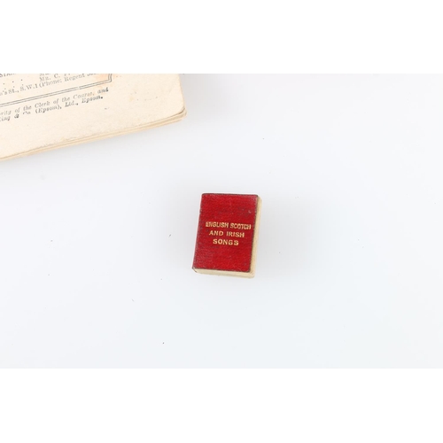 581 - Novelty miniature book 'English Scotch and Irish Songs' published by David Bryce & Son of Glasgo... 