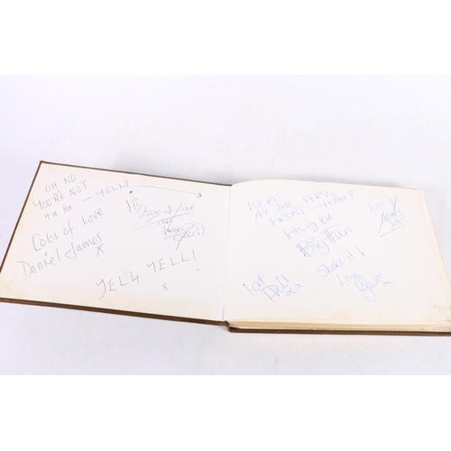 587 - Circa 1990 autograph book, mainly Disney Club, to include Neneh Cherry, Sydney Youngblood, also Crys... 