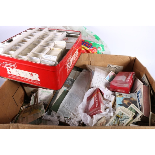 589 - Box containing large quantity of cigarette, sweet, and tea cards, to include Will's, Brooke Bond Tea... 