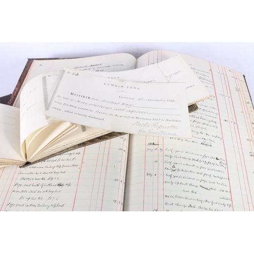 591 - Large quantity of 19th and early 20th century cheque books, account books, documents, etc. 