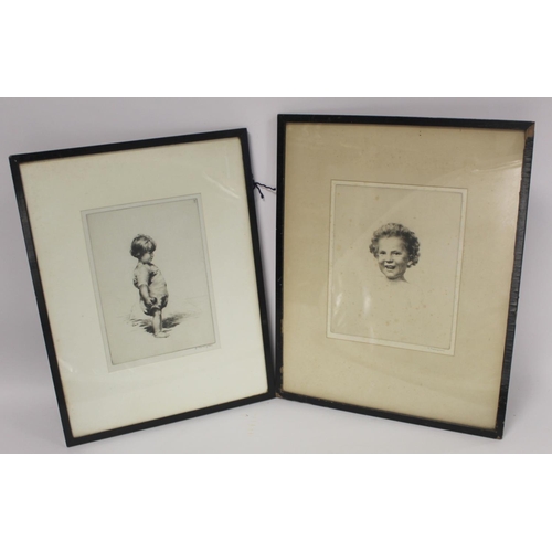 425 - Two monochrome etchings by Sidney Tushingham (British 1884-1968): 