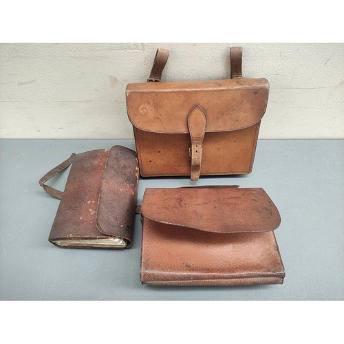 544 - Angling. Two early 20th century C A Hardy Bros Alnwick leather casting wallets and contents to inclu... 