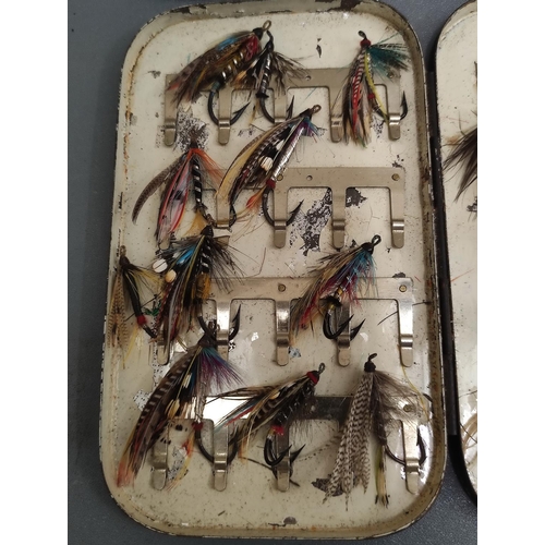 545 - Angling. Four cases of fishing flies to contain modern and antique examples, comprising of dry trout... 