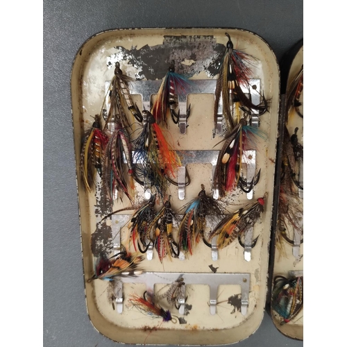 545 - Angling. Four cases of fishing flies to contain modern and antique examples, comprising of dry trout... 