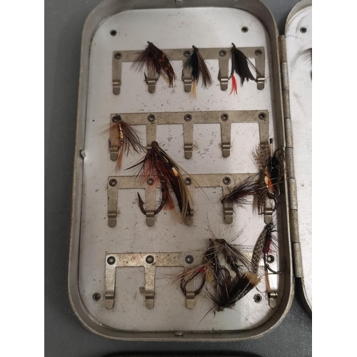 545 - Angling. Four cases of fishing flies to contain modern and antique examples, comprising of dry trout... 