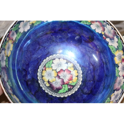 307 - Limoges decorative bowl, marked 'E A 1916 Bough' to underside, a Maling bowl,  a Royal Doulton jug, ... 