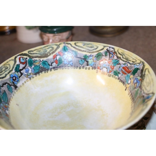 307 - Limoges decorative bowl, marked 'E A 1916 Bough' to underside, a Maling bowl,  a Royal Doulton jug, ... 