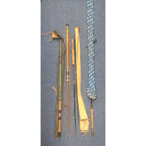 562 - Angling. Four vintage trout rods including Daiwa Pre-Fly 11.3, a Bruce & Walker 10 foot 6 inch c... 