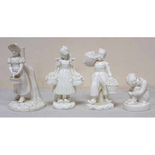 476 - Two Royal Worcester white porcelain figures 