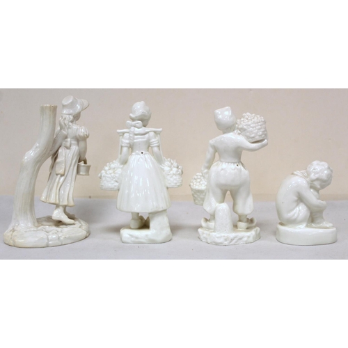 476 - Two Royal Worcester white porcelain figures 