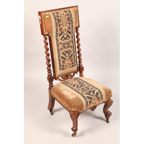 481 - Victorian Mahogany prayer chair