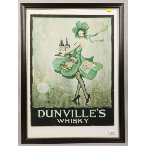 375 - Framed Dunville's advertised poster after Edward Cole; produced by Henry Hildesley; 60cm x 45cm (75c... 